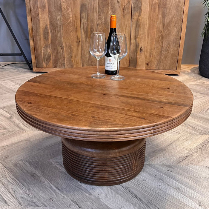 Bijzettafel Dalvin | Bruin Ø80cm