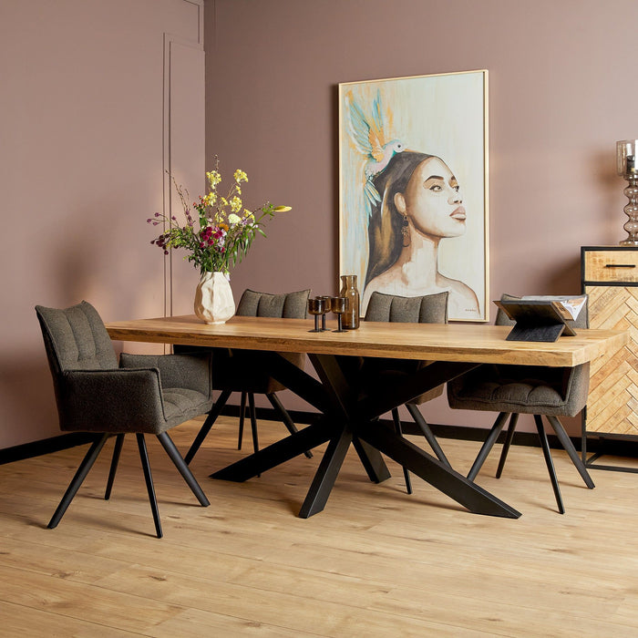 Eetkamertafel Denver Naturel - 180cm | Recht