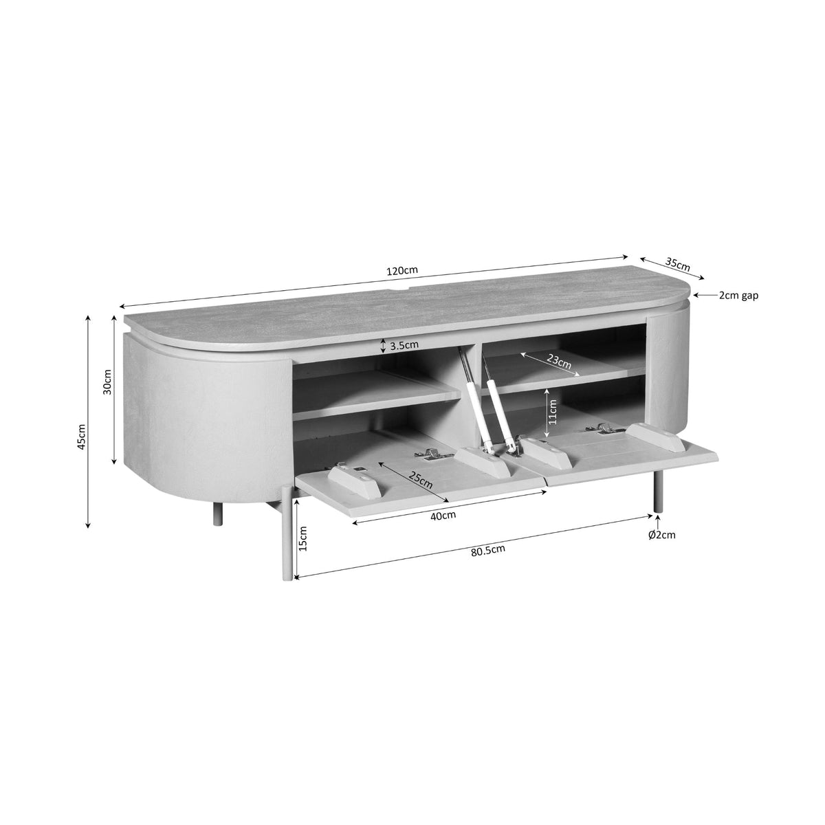 TV-Meubel Excellent | Naturel