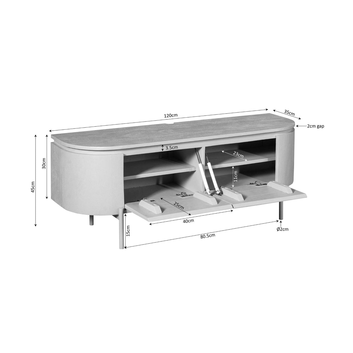TV-Meubel Excellent | Sand