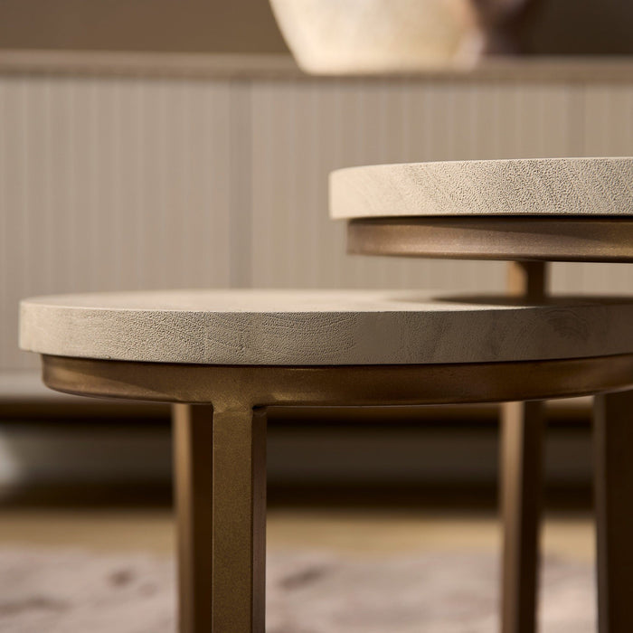 Salontafels Madison set van 3 | Sand Ø70/50/35cm