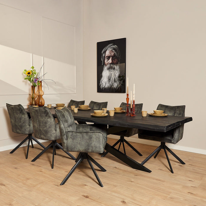 Eettafel Boston Black - 300cm | Recht