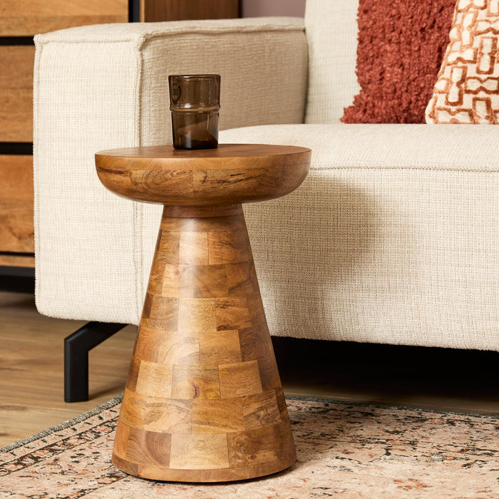 Bijzettafel Owen | Bruin Ø30cm
