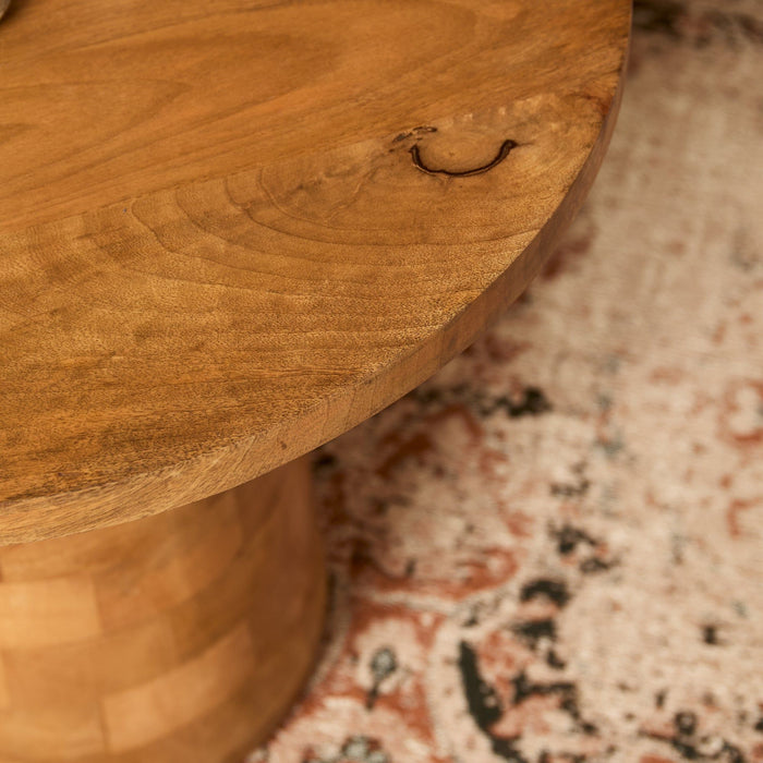 Bijzettafel Timo | Lichtbruin Ø60cm