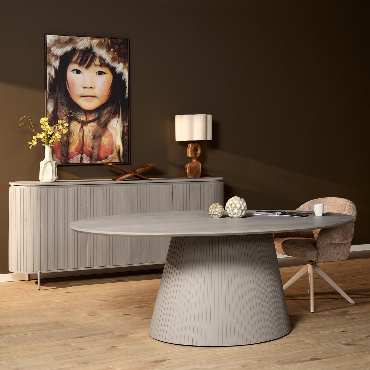 Eettafel Solana Ovaal | Taupe