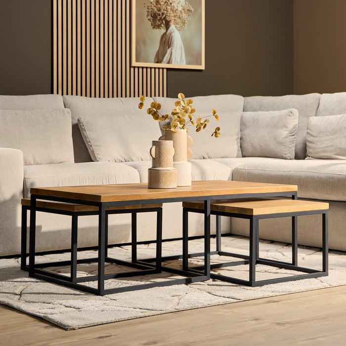 Salontafels Denver Set van 3 | Naturel 120cm