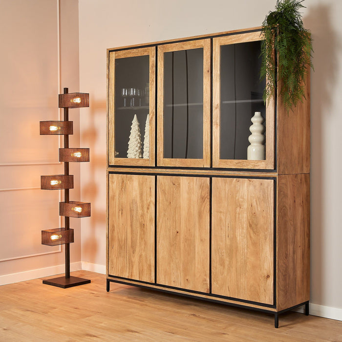 Vitrinekast RichWood | Naturel 160cm
