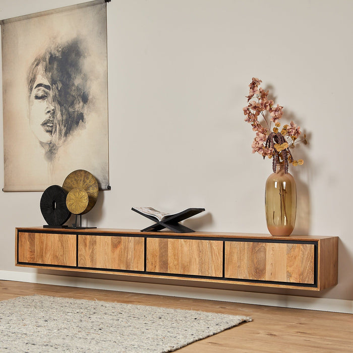 Zwevend TV-Meubel RichWood | Naturel 240cm