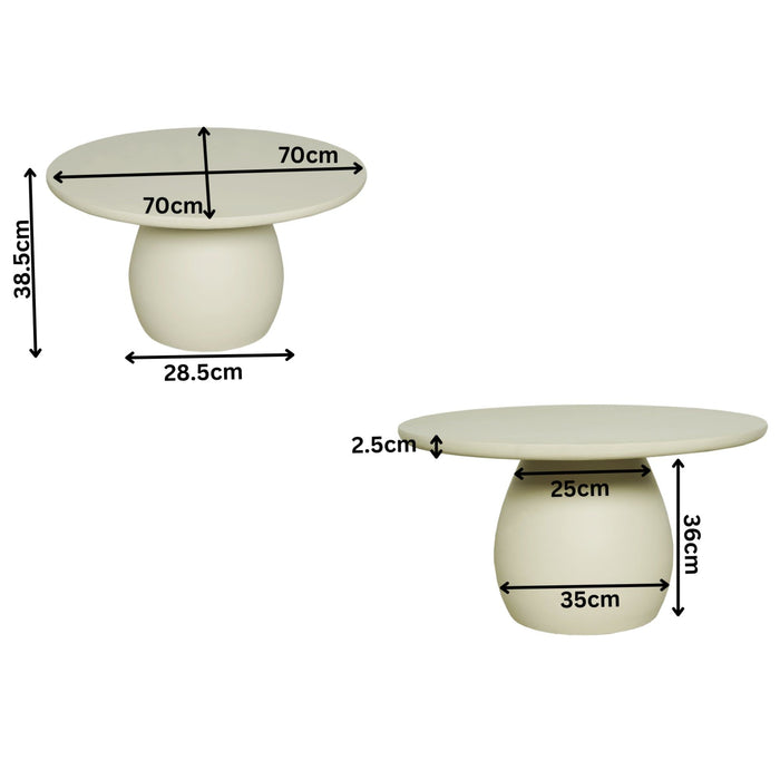 Salontafel Mosi | Sand 70cm