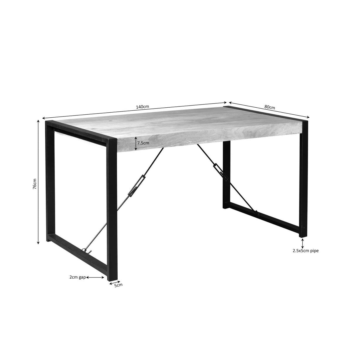 Eettafel Britt Rechthoekig | Naturel