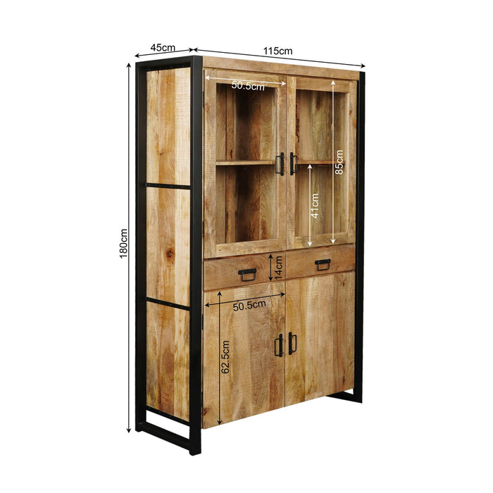 Vitrinekast Boaz | Naturel 115cm