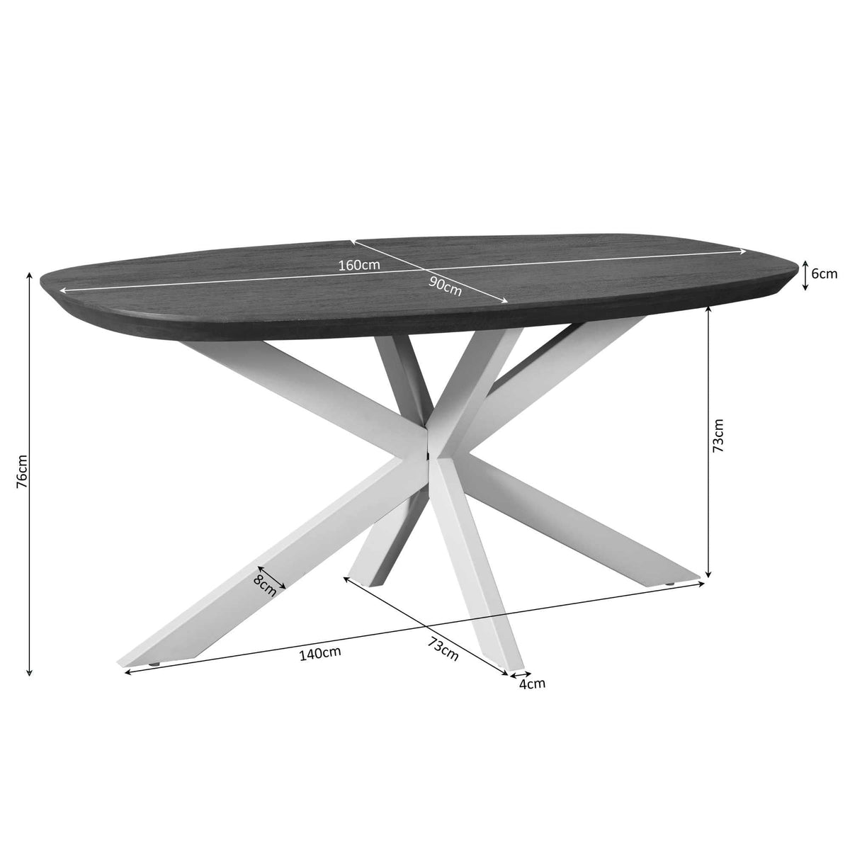 Eettafel Madison Ovaal | Brown/Sand