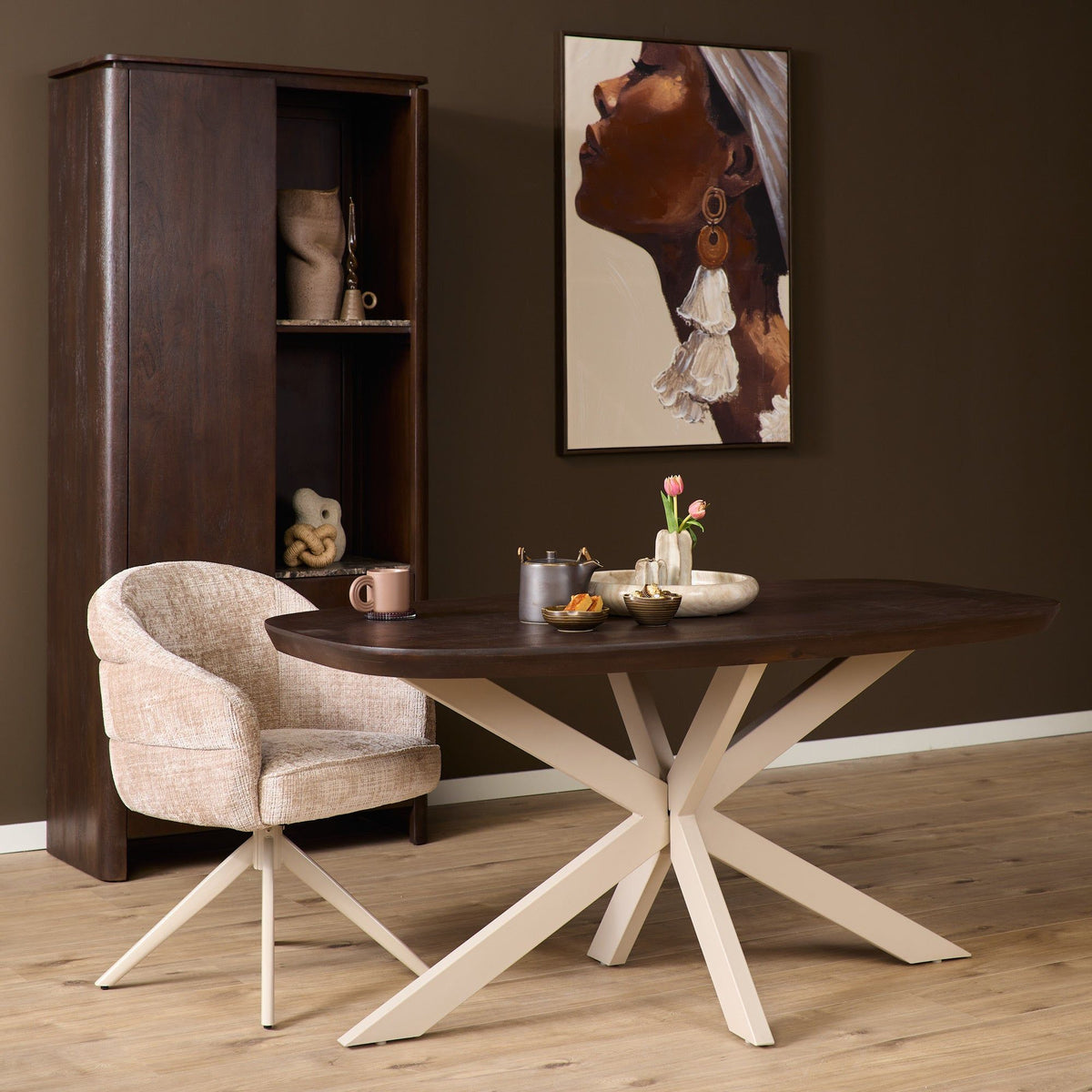 Eettafel Madison Ovaal | Brown/Sand