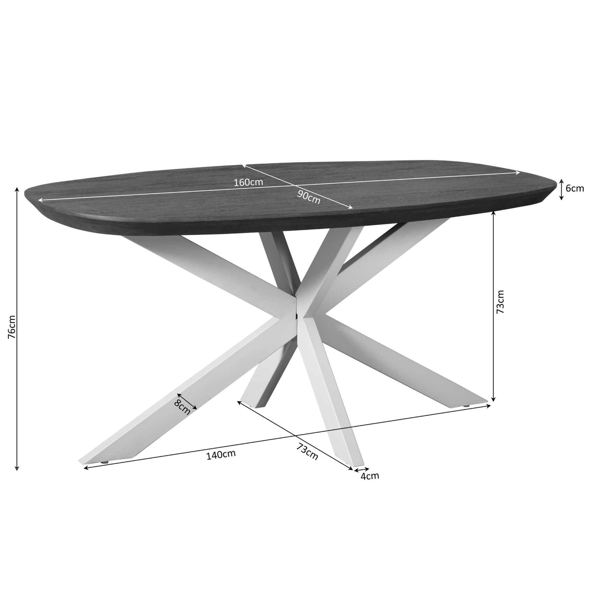 Eettafel Madison Ovaal | Brown