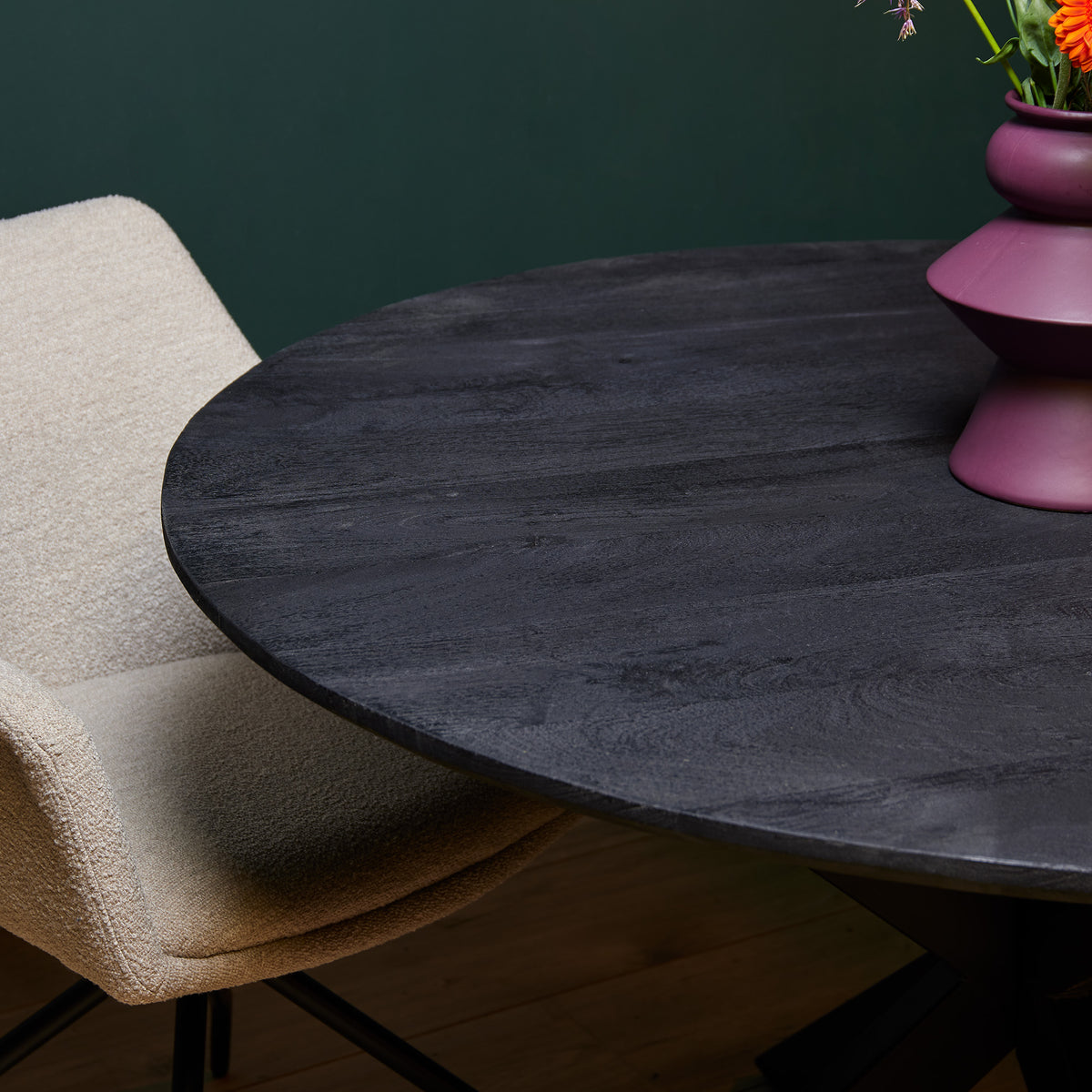Eettafel New York Rond | Zwart