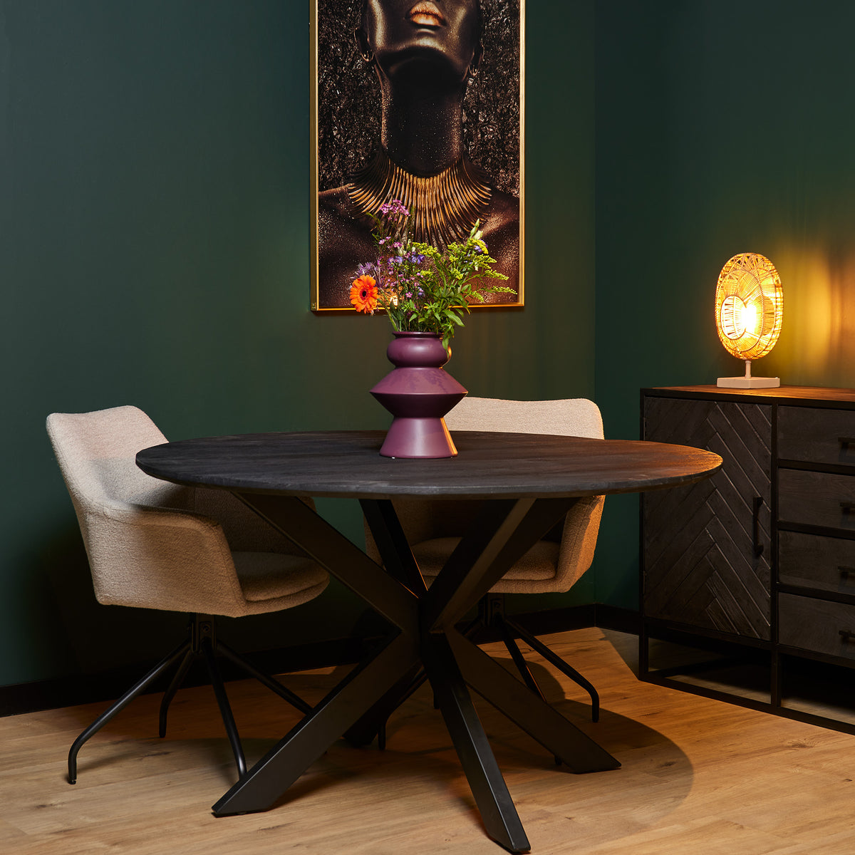 Eettafel New York Rond | Zwart