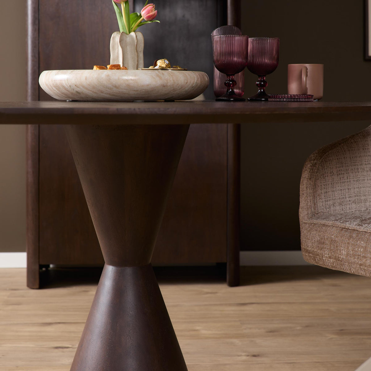 Eettafel Lima Rond | Bruin