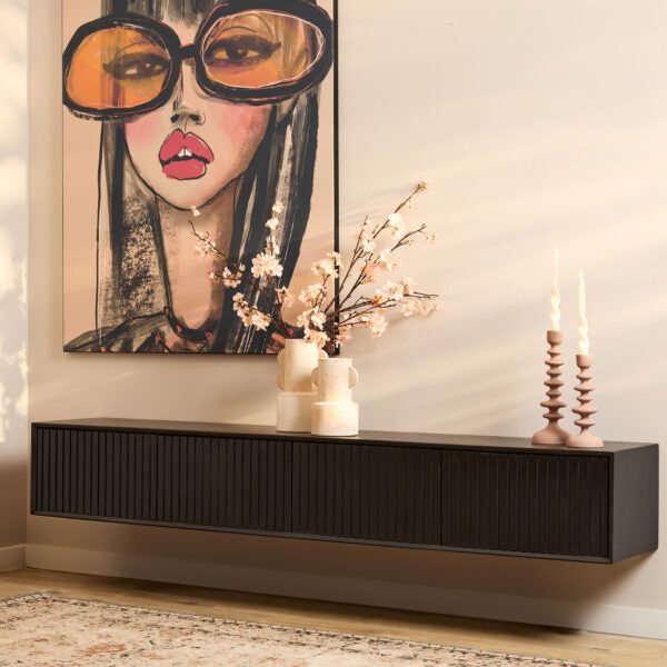 Zwevend TV-Meubel Madison | Black 200cm