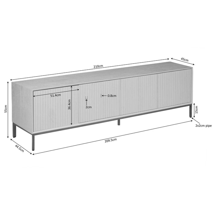 TV-Meubel Madison | Naturel 210cm
