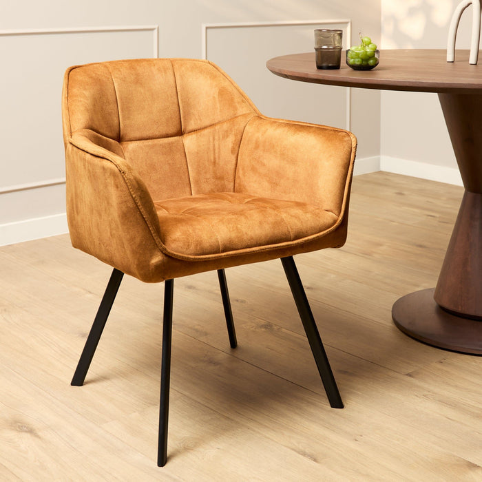 Eetkamerstoel Emma - Velvet Geel