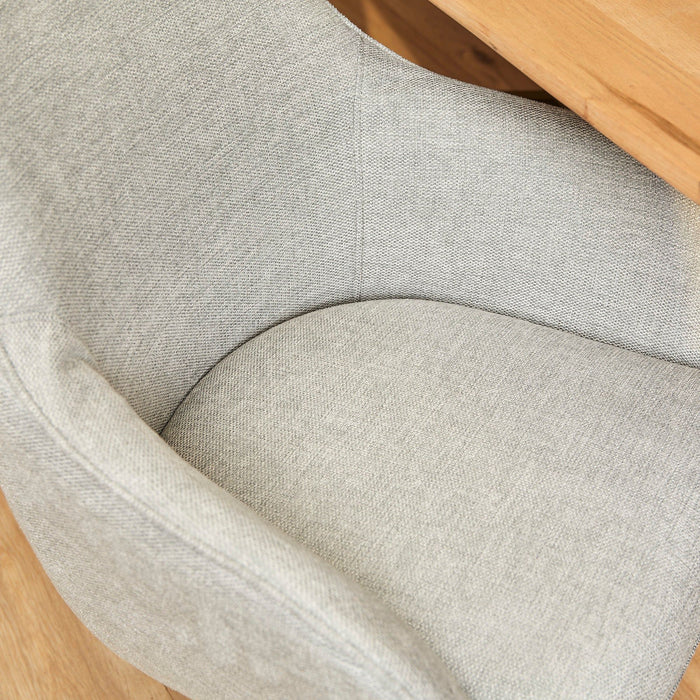 Eetkamerstoel Jens - Stof Lichtgrijs