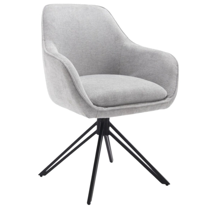 Eetkamerstoel Jens - Stof Lichtgrijs