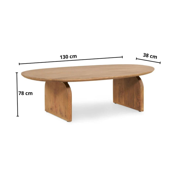 Salontafel Bella | Hazelnoot 130cm