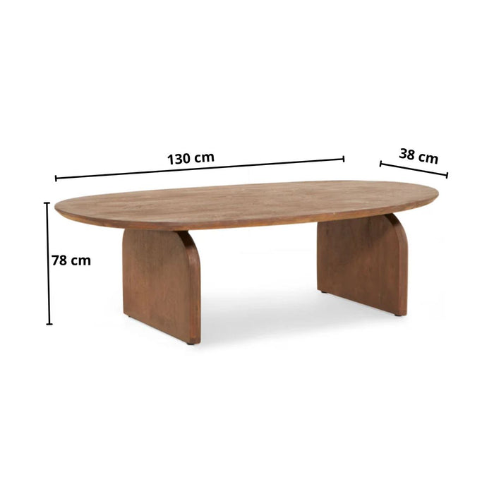 Salontafel Bella | Tabacco 130cm