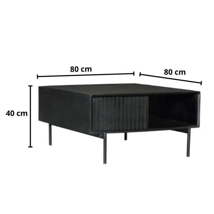 Salontafel Madison | Black 80cm