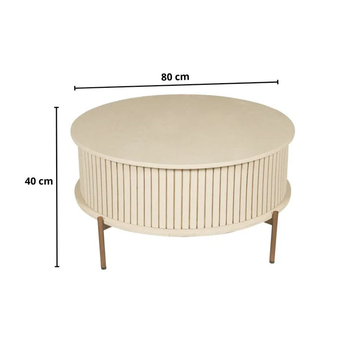 Salontafel Madison | Sand Ø80cm