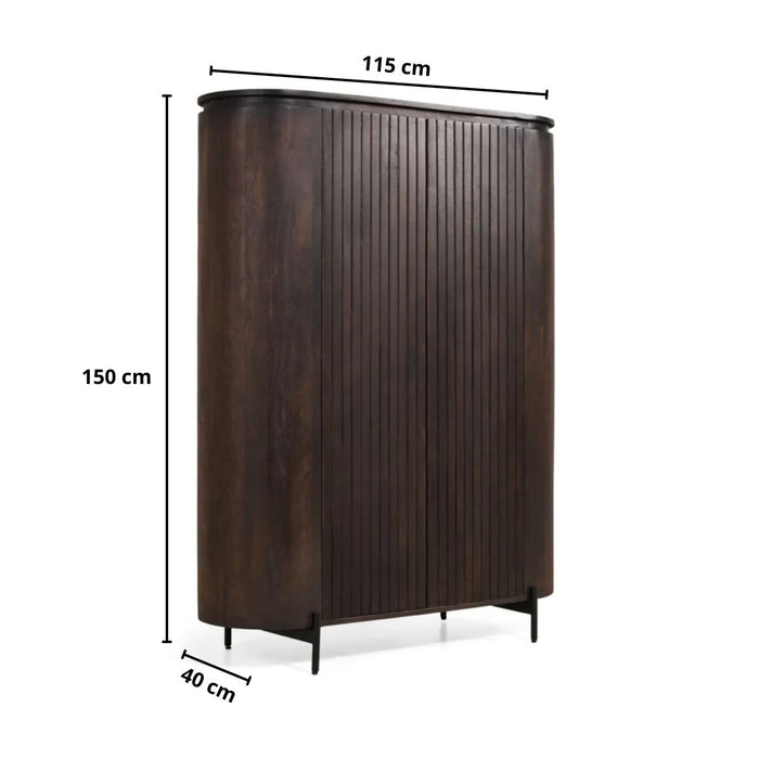 Wandkast  Mokka | Donkerbruin 115cm