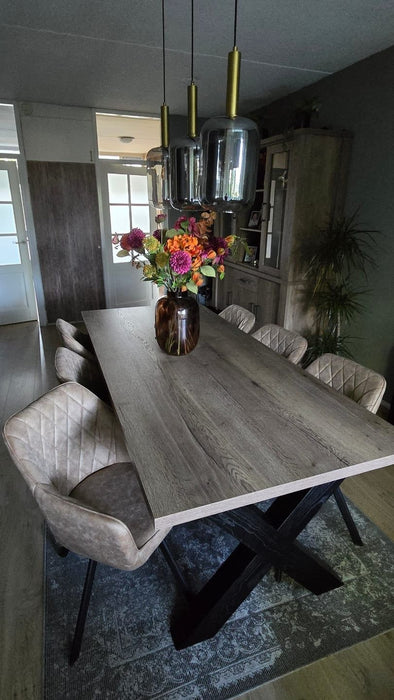 Eetkamerstoel Brione - Microvezel Grijs