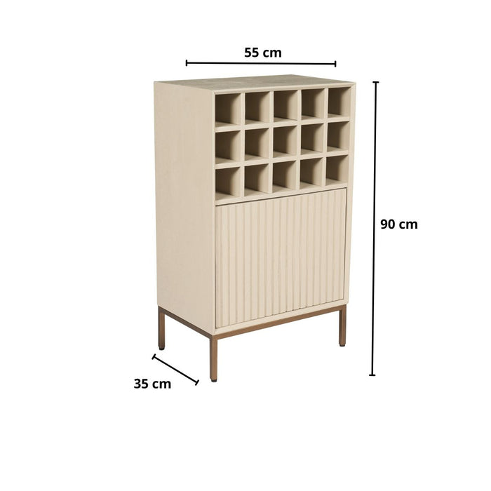 Wijnkast Madison | Sand 55cm