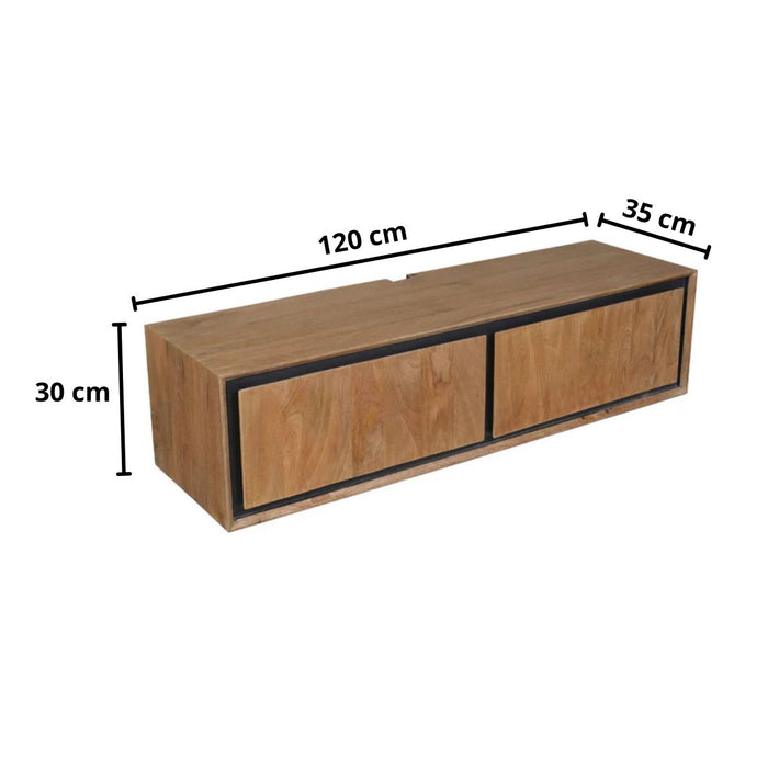 Zwevend TV-Meubel RichWood | Naturel 120cm