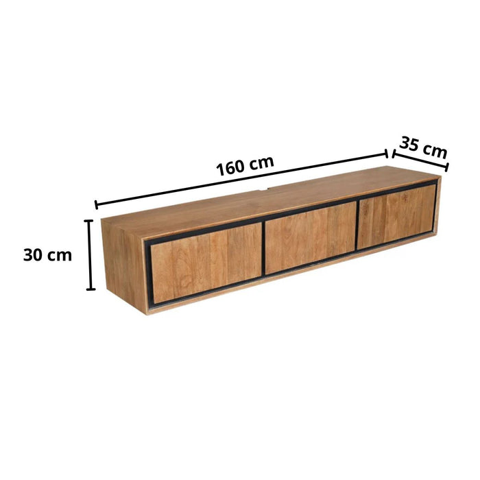 Zwevend TV-Meubel RichWood | Naturel 160cm