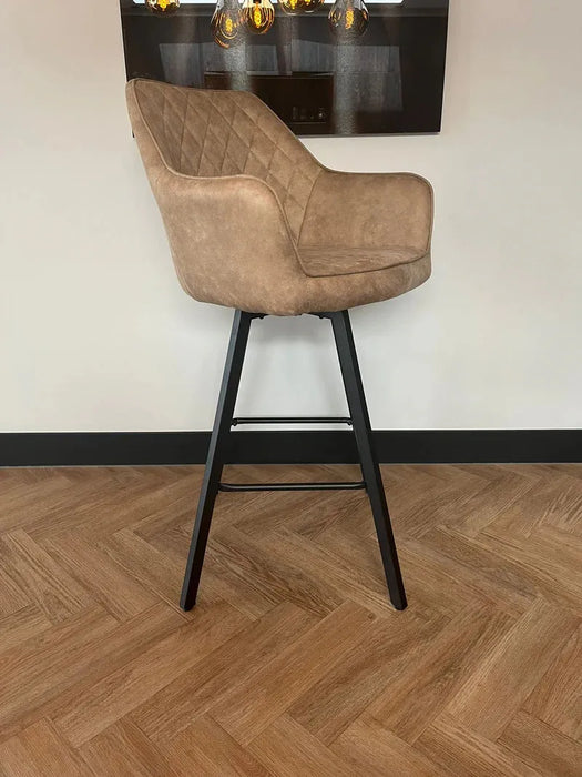 Barkruk Brione - Microvezel Taupe