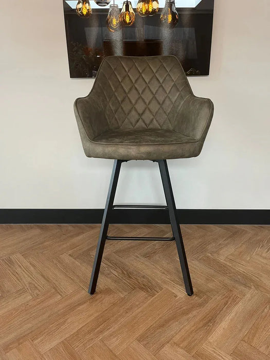 Barkruk Brione - Microvezel Groen