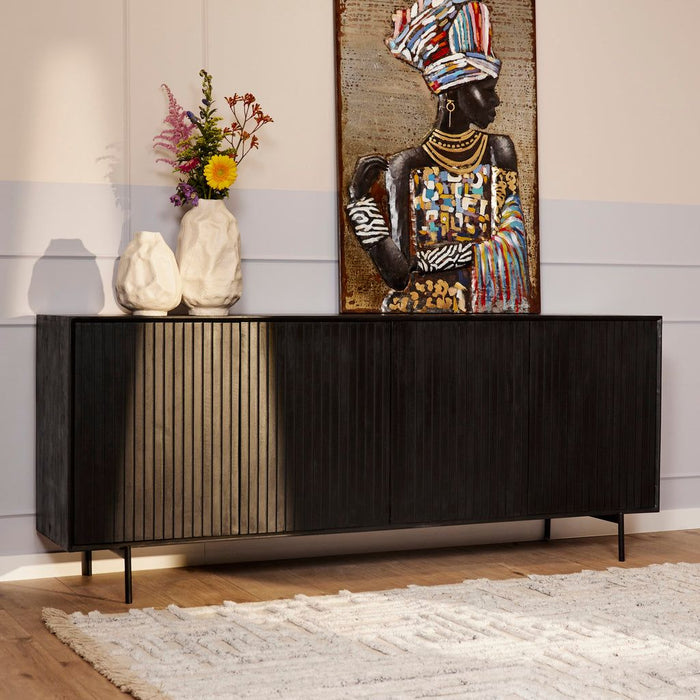 Dressoir Madison | Zwart 210cm