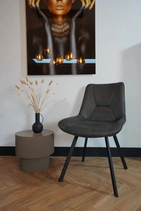 Eetkamerstoel Luna - Microvezel Grijs