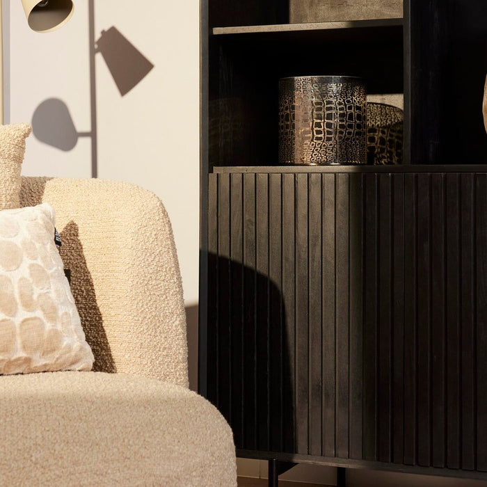 Vakkenkast Madison | Zwart 90cm