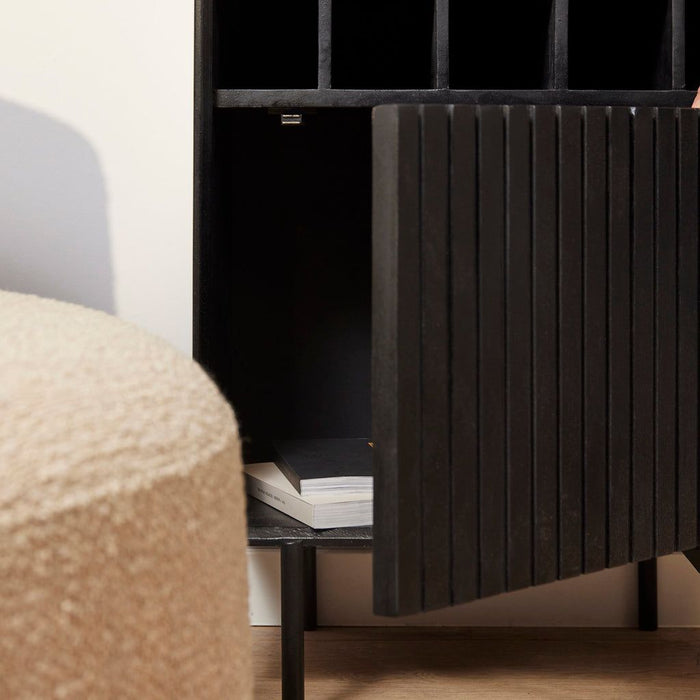 Wijnkast Madison | Zwart 55cm