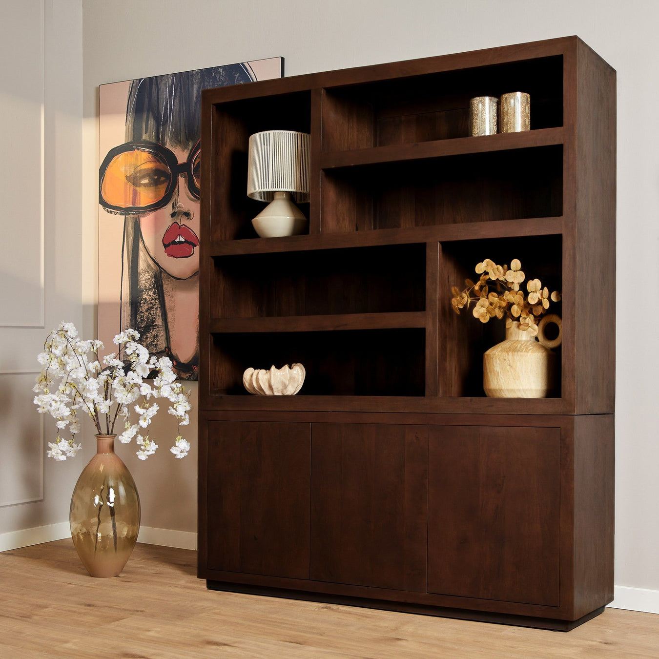 Vakkenkast Brussel Brown 160cm