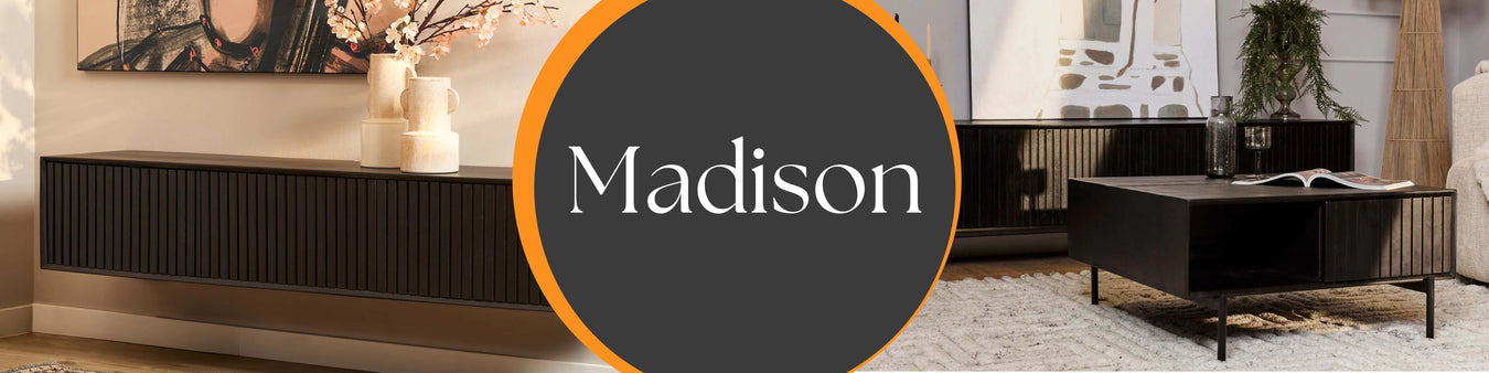 Vakkenkast Madison Black 135cm