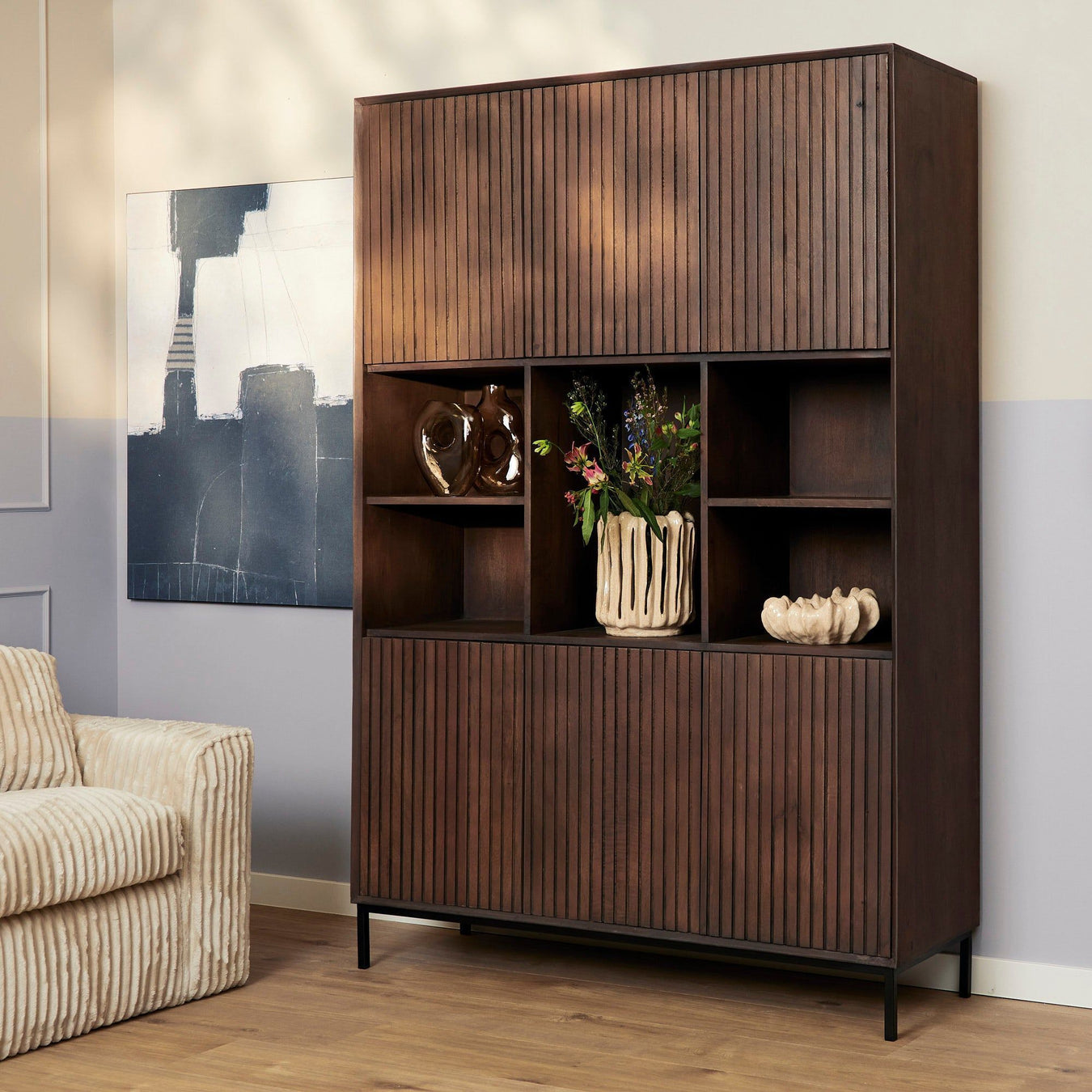 Vakkenkast Madison Brown 135cm