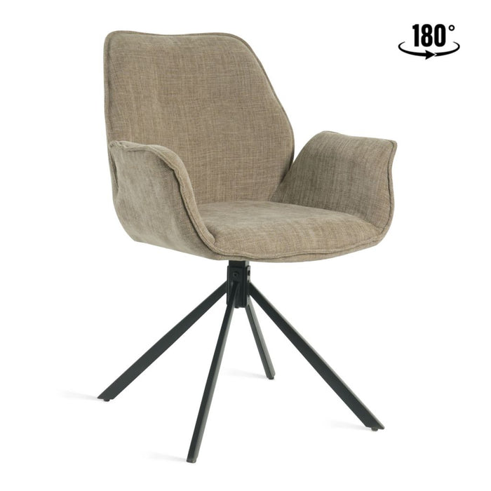 Eetkamerstoel Lenny – Stof Taupe
