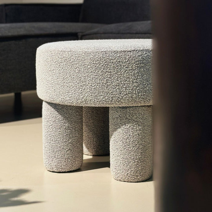 Poef Demi – Bouclé Naturel