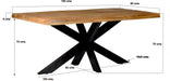 Eettafel Sturdy Tree Top Spider | Zwart 180cm