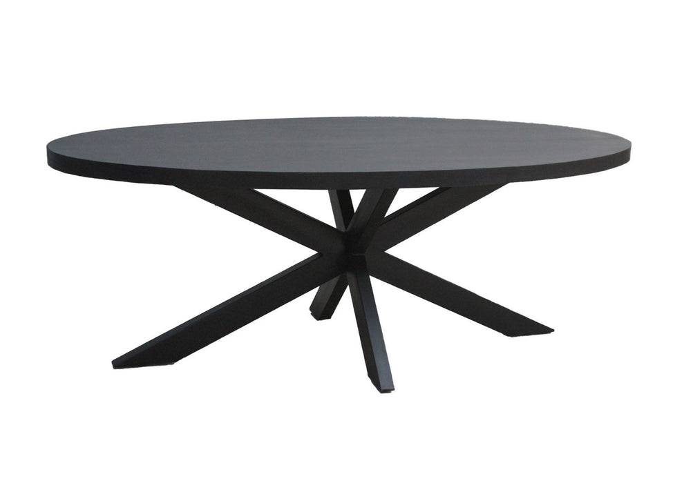 Eetkamertafel Kala Oval Spider | Zwart 240cm