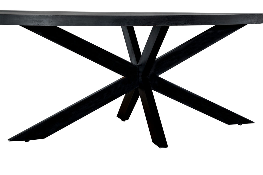 Eetkamertafel Kala Oval Spider | Zwart 240cm