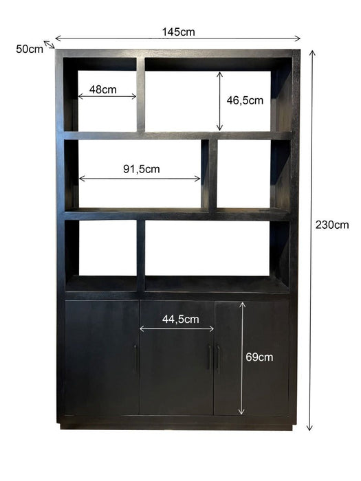 Wandkast Jaxx | Black 145cm